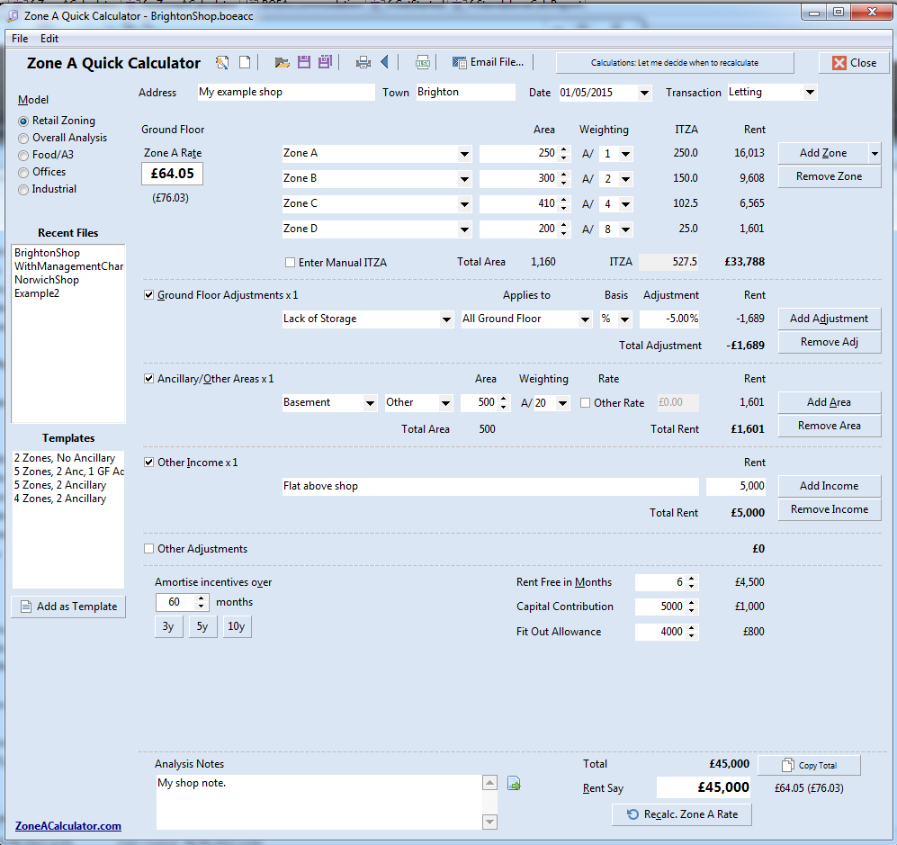 BOE Information Systems | Zone A Quick Calculator BOE Information Systems | Zone A Quick Calculator
